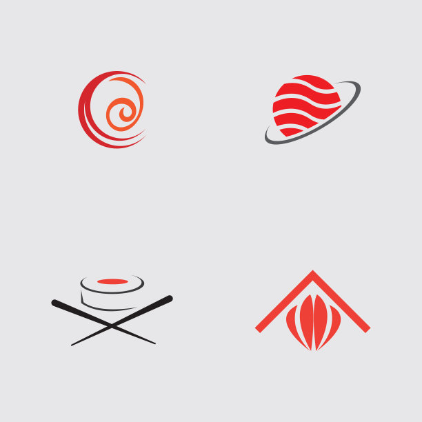 寿司标志模板为日本美食咖啡馆与图片下载