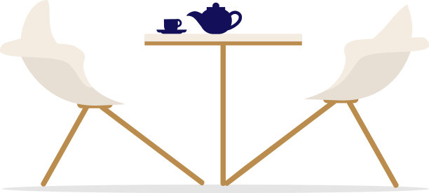 极简主义白色扶手椅与咖啡桌半图片下载