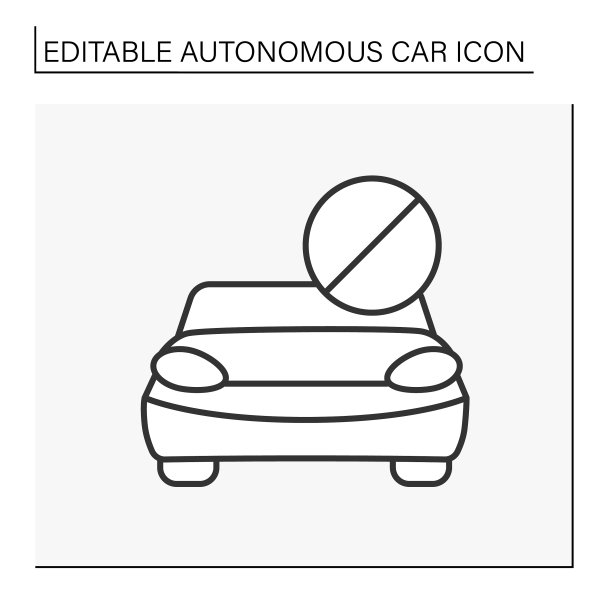 自动驾驶汽车线路图标图片下载