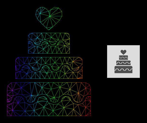谱梯度多边形网络联姻图片下载