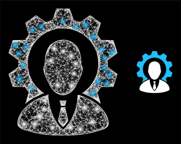 耀网业老板用彩色光点图片下载