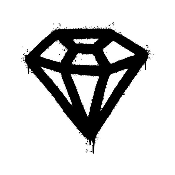 涂鸦喷钻石与喷在黑色图片下载