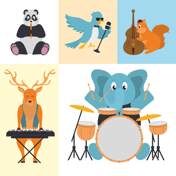 音乐和动物场景图片下载