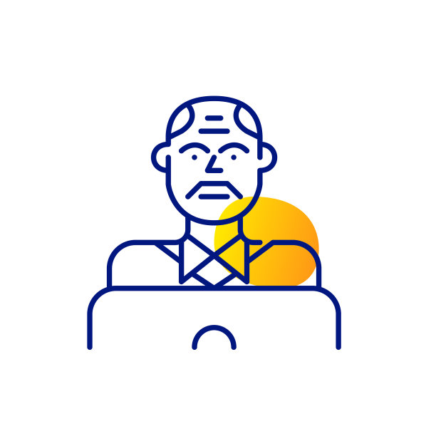 中年男子在笔记本电脑上工作，像素完美图片下载