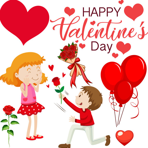 情人节主题与情人和玫瑰图片下载