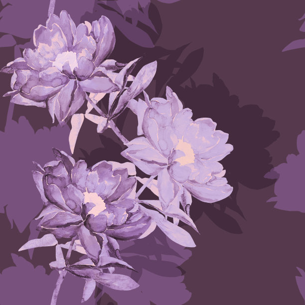 红牡丹图案。图片下载