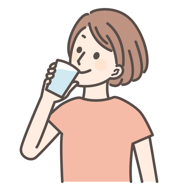 人们喝水的插图图片下载