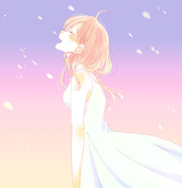 一个女人开心地笑的插图图片下载