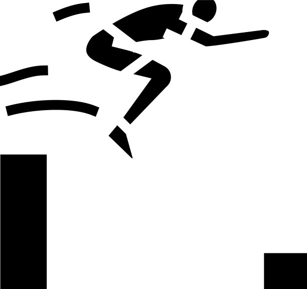 跑酷极限运动字形图标图片下载