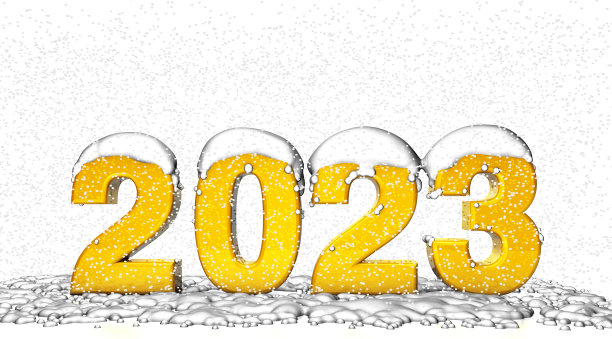 黄金2023文字与雪图片下载