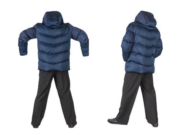 男士夹克，裤子和皮鞋孤立在白色背景。图片下载