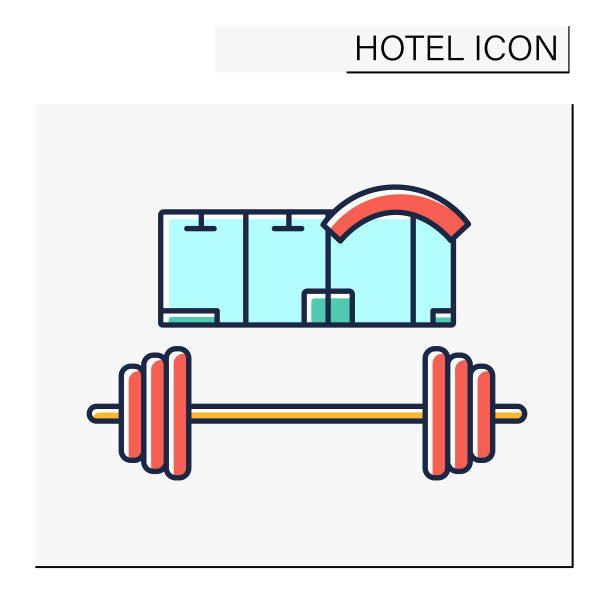 健身中心彩色图标图片下载
