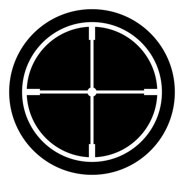 十字线瞄准镜光学瞄准具字形平面图标图片下载