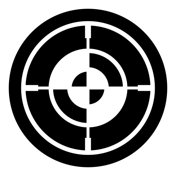 十字线范围抽象视线象形平面图标图片下载