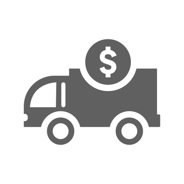 运输，送货，收藏车图标。灰色的矢量图形。图片下载