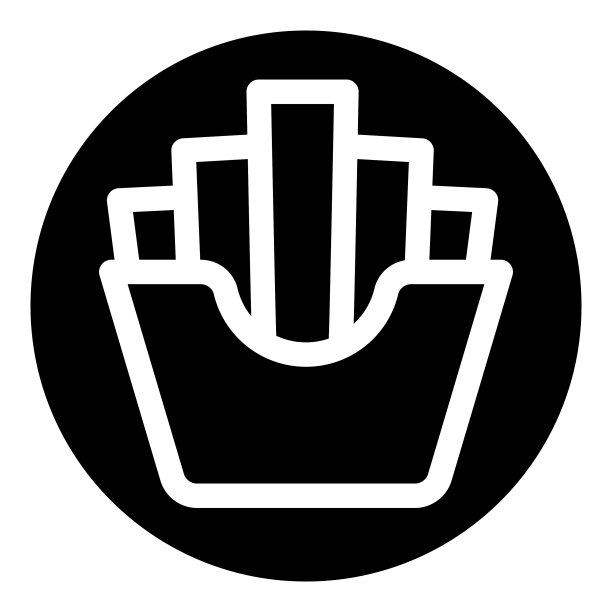 炸薯条扁平图标孤立在白色图片下载