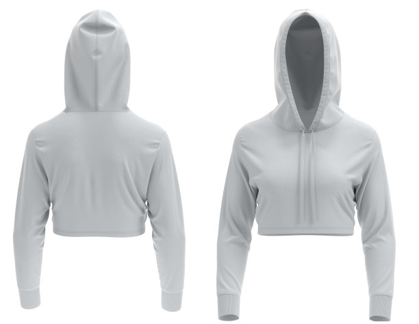 白色卫衣裁剪的女人图片下载