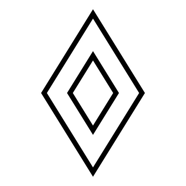 菱形菱形平面图标孤立在白色图片下载
