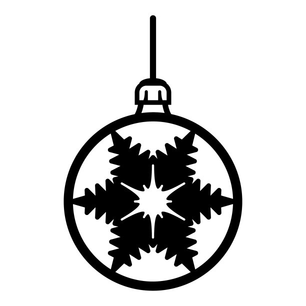 圣诞树装饰平图标孤立上图片下载