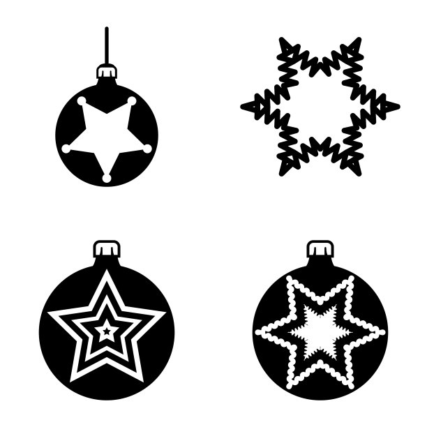 雪花平面图标设置在白色孤立图片下载