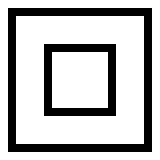 方形元素平面图标孤立在白色图片下载