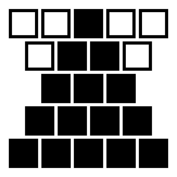 方形元素平面图标孤立在白色图片下载