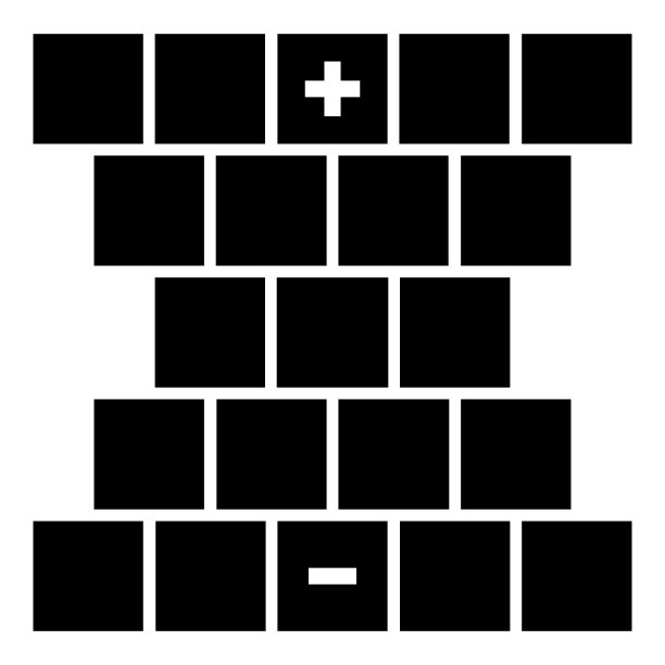 方形元素平面图标孤立在白色图片下载