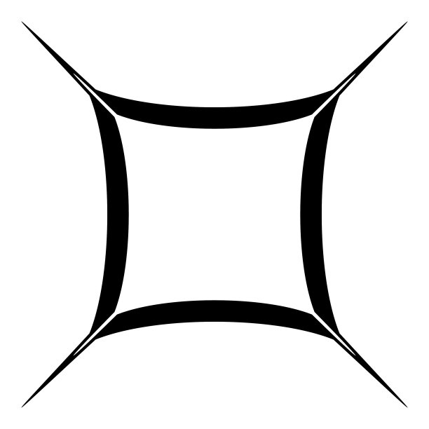 方形星抽象平面图标孤立在白色上图片下载