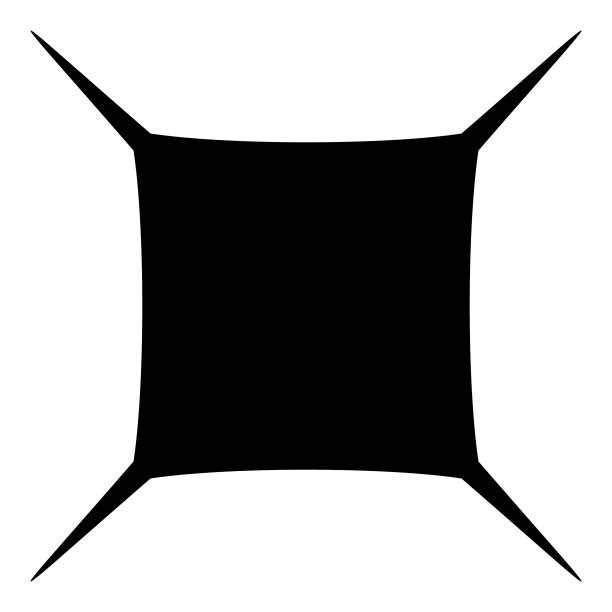 方形星抽象平面图标孤立在白色上图片下载