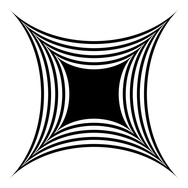 方形星抽象平面图标孤立在白色上图片下载