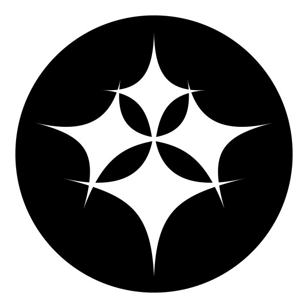 白色背景上的扁平星爆图标图片下载