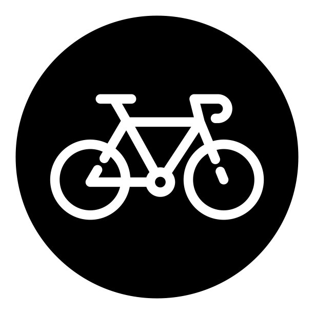 自行车自行车运输字形扁平化图标孤立图片下载