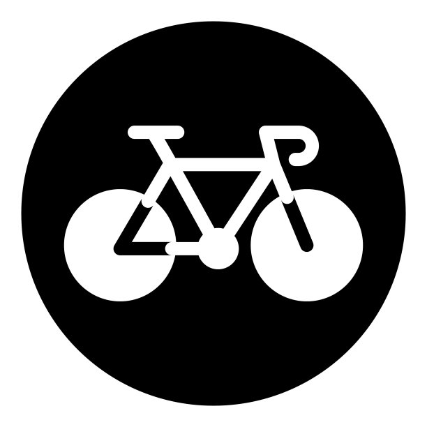 自行车自行车运输字形扁平化图标孤立图片下载