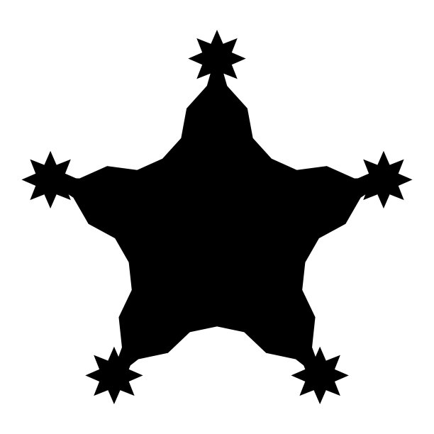 锐利的星平面图标孤立在白色背景图片下载