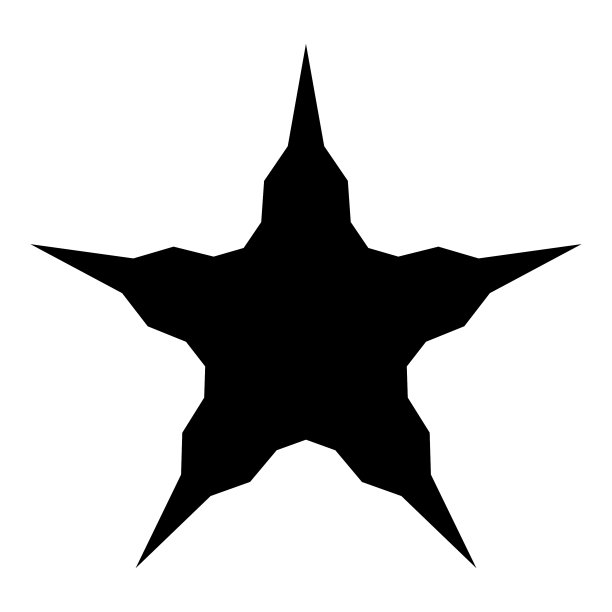 锐利的星平面图标孤立在白色背景图片下载