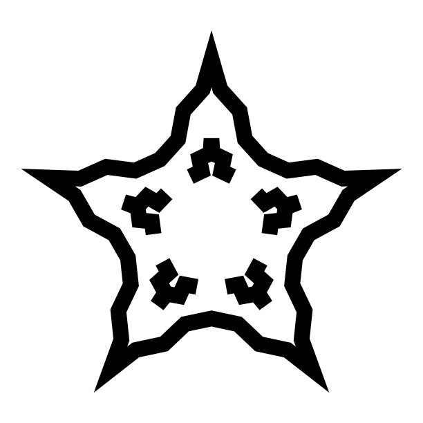锐利的星平面图标孤立在白色背景图片下载