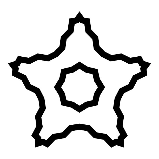 锐利的星平面图标孤立在白色背景图片下载