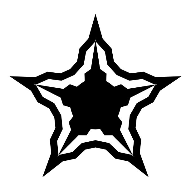 锐利的星平面图标孤立在白色背景图片下载