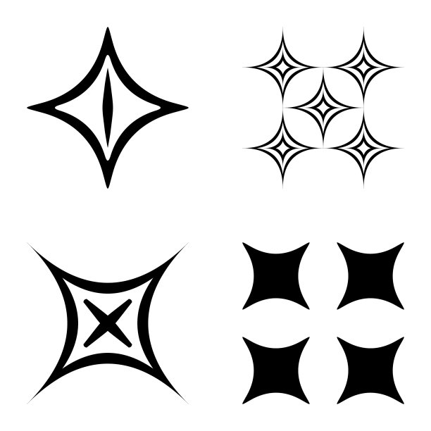 4star2平面图标被隔离在白色上图片下载