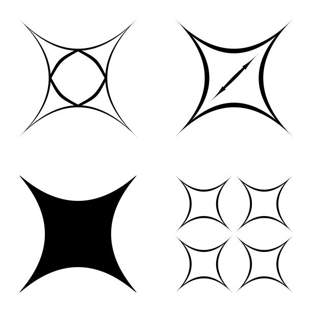 4star2平面图标被隔离在白色上图片下载