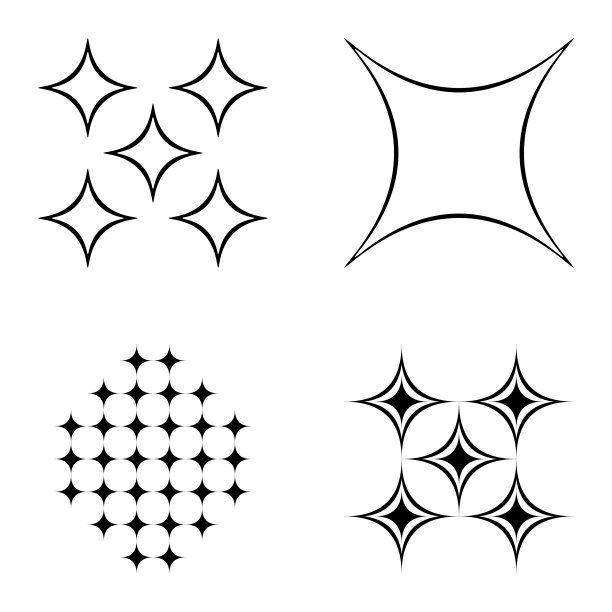 4star2平面图标被隔离在白色上图片下载