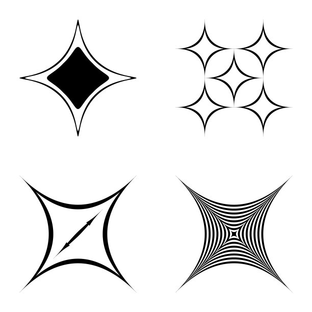 4star2平面图标被隔离在白色上图片下载