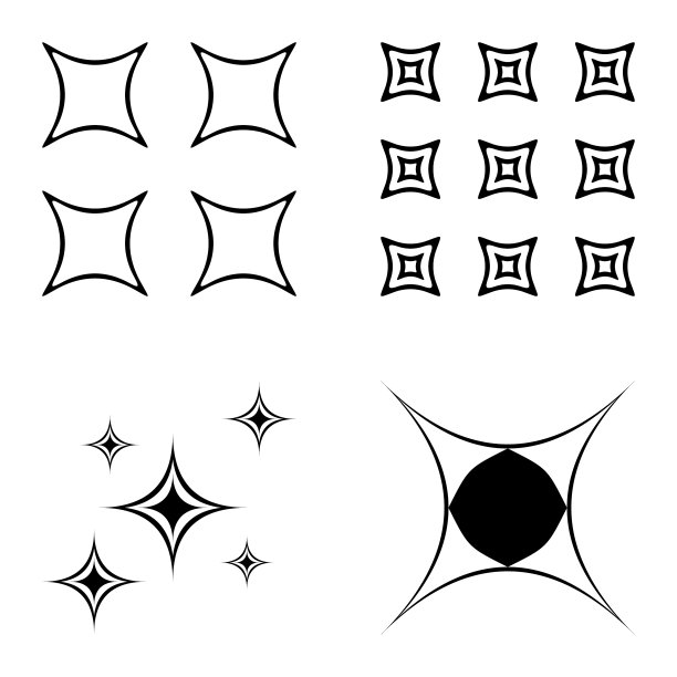 4star2平面图标被隔离在白色上图片下载