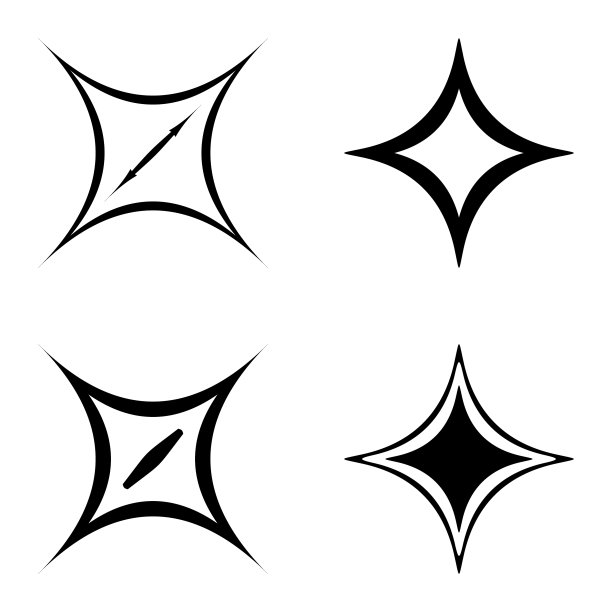 4star2平面图标被隔离在白色上图片下载