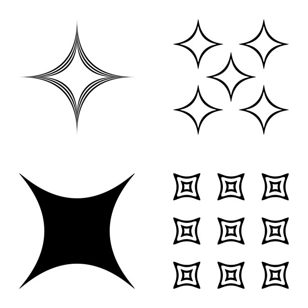 4star2平面图标被隔离在白色上图片下载