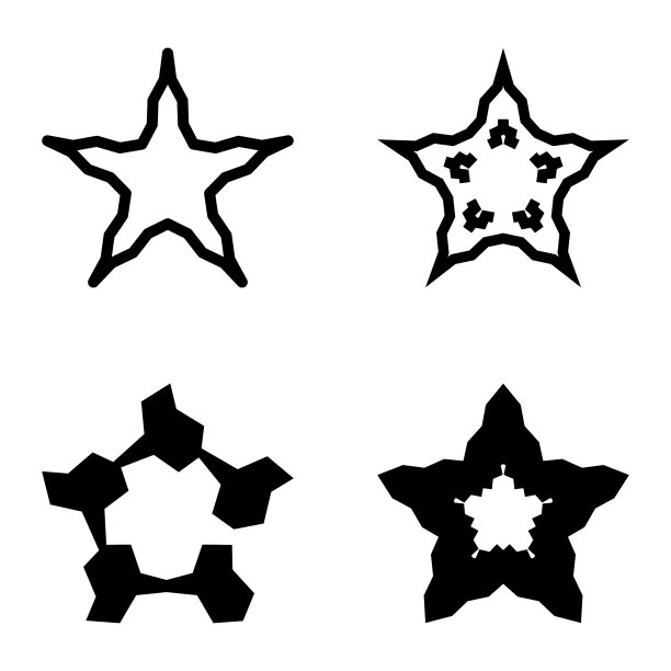 波浪星平面图标设置孤立在白色图片下载