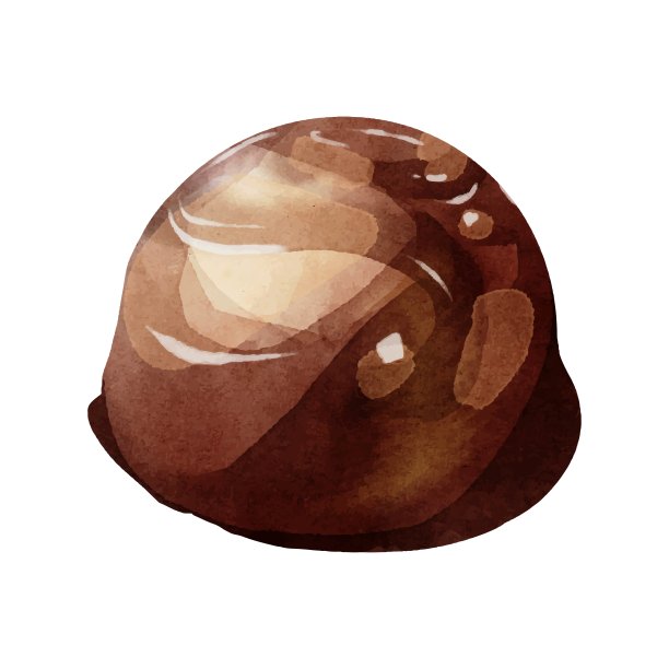 巧克力球水彩矢量图片下载