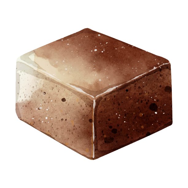 巧克力立方体水彩矢量图片下载