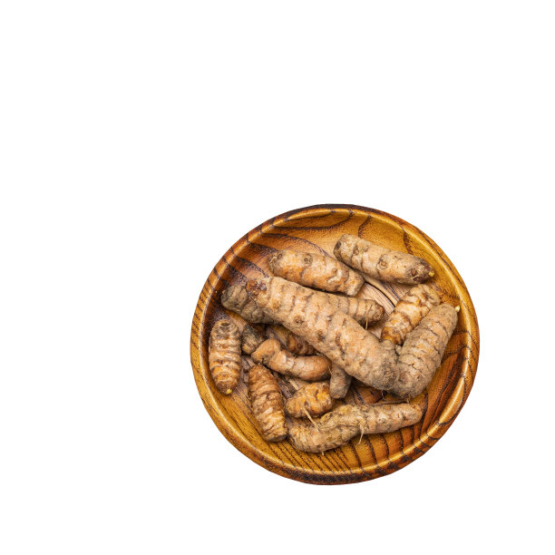 有机姜黄根-姜黄。健康的食物图片下载