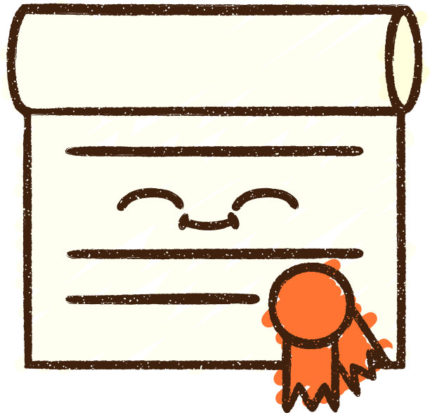 证书的粉笔画图片下载